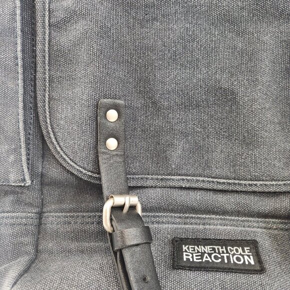 Kenneth Cole Reaction Canvas Backpack Factory Fade Blue / Gray - Picture 3 of 14